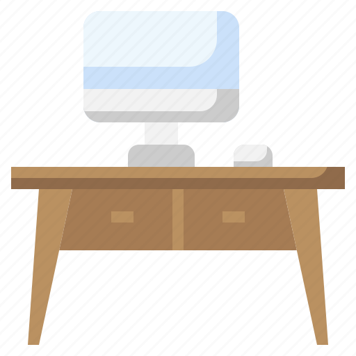 Desk, table, furniture, computer, bedroom icon - Download on Iconfinder