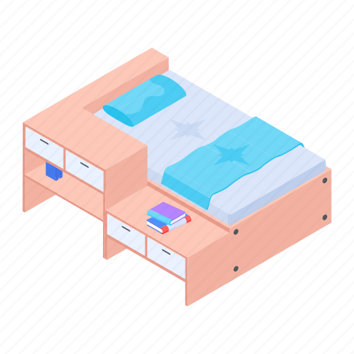 Double bed, bedroom furniture, modern bed, storage bed, bedroom icon - Download on Iconfinder