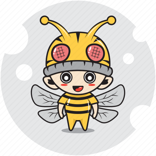 Bee, character, costume, emoticon, emotion, honey, mascot icon - Download on Iconfinder