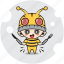 bee, character, costume, eat, emoticon, hungry, mascot 
