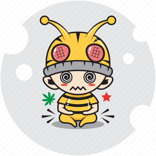 Bee, character, colic, costume, emoticon, mascot, sick icon - Download on Iconfinder