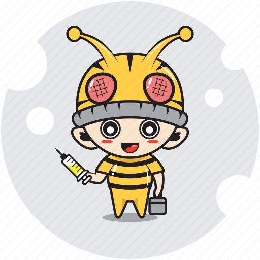 Bee, character, costume, doctor, emoticon, health, mascot icon - Download on Iconfinder