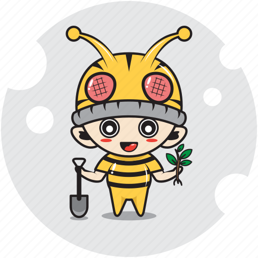 Activity, bee, character, costume, emoticon, mascot, plant icon - Download on Iconfinder