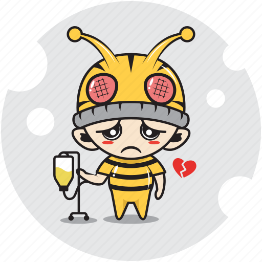 Activity, bee, character, costume, emoticon, mascot, sick icon - Download on Iconfinder