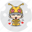 activity, bee, character, costume, emoticon, laugh, mascot 