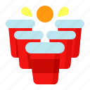cup, pong, beer, party, ball, game