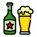 alcohol, beer, glass, drink, bottle