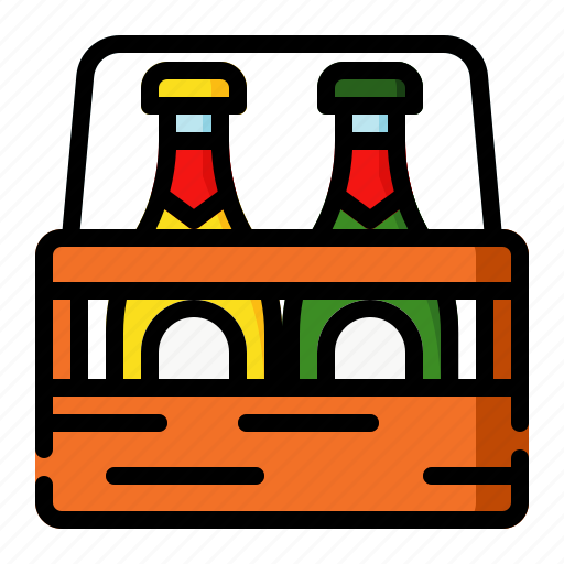 Bottle, pub, drink, beer, alcohol, crate icon - Download on Iconfinder