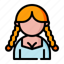 girl, german, oktoberfest, avatar, profile, user