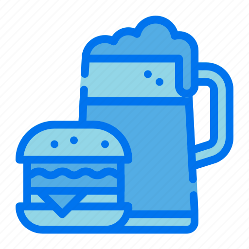 Food, burger, beer, drink, alcohol, hamburger icon - Download on Iconfinder