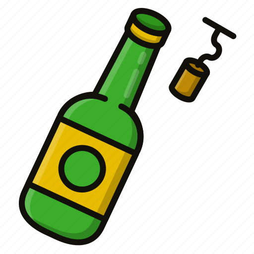 Alcohol, beer, bottle, corkscrew, drink icon - Download on Iconfinder