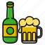 beer, bottle, cup, drink, glass 