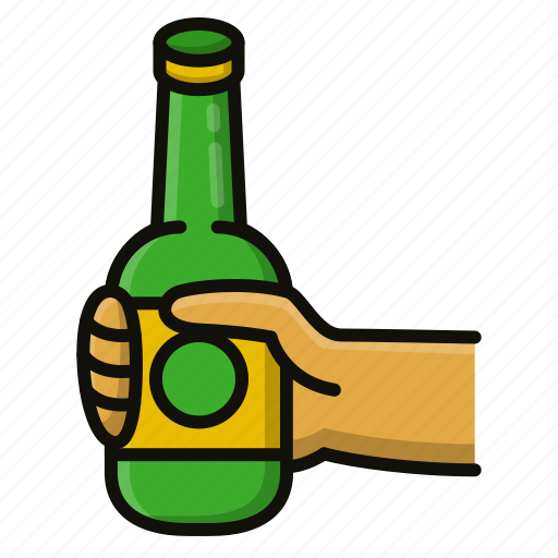 Beer, bottle, drink, hold, wine icon - Download on Iconfinder
