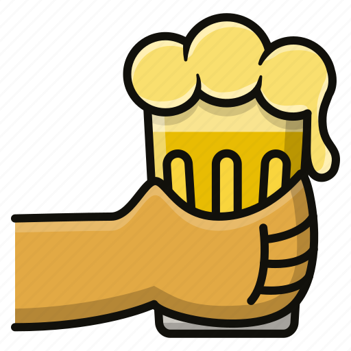 Alcohol, beer, glass, holding icon - Download on Iconfinder
