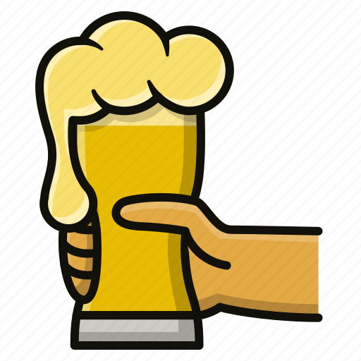 Beer, foam, glass, holding icon - Download on Iconfinder