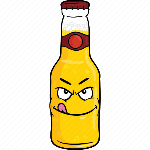 Alcohol, beer, bottle, brew, cartoon, emoji icon - Download on Iconfinder
