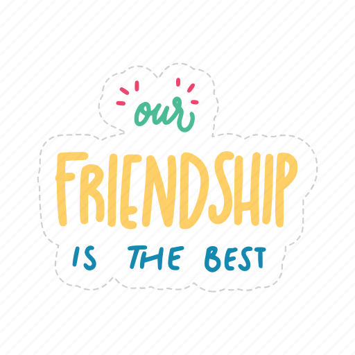 Our friendship is the best, friendship, besties, bff, friends, lettering, typography icon - Download on Iconfinder
