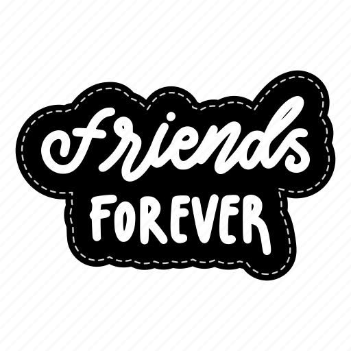 Friends forever, friendship, besties, bff, friends, lettering, typography icon - Download on Iconfinder