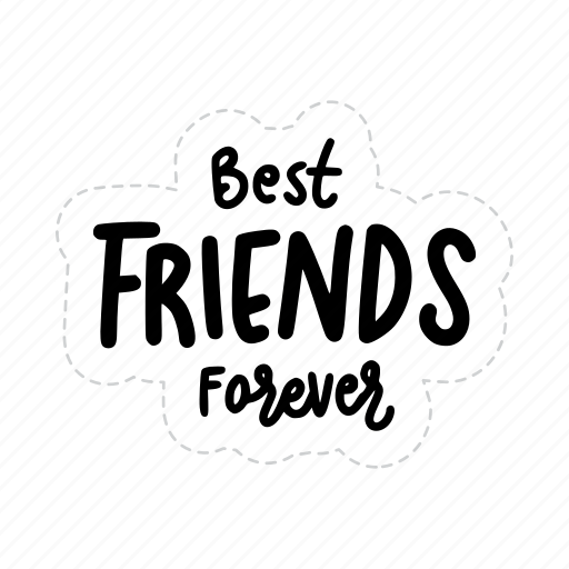 Best friends forever, friendship, besties, bff, friends, lettering, typography icon - Download on Iconfinder