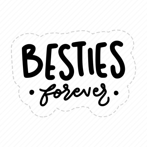 Besties forever, friendship, besties, bff, friends, lettering, typography icon - Download on Iconfinder