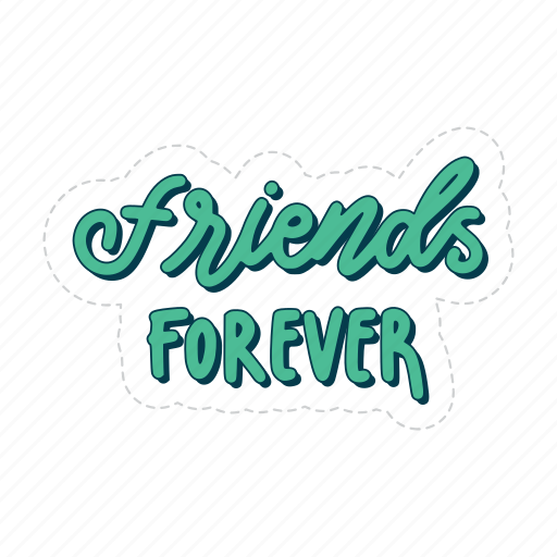 Friends forever, friendship, besties, bff, friends, lettering, typography sticker - Download on Iconfinder