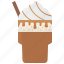 caramel, coffee, frappe, iced, whipped 
