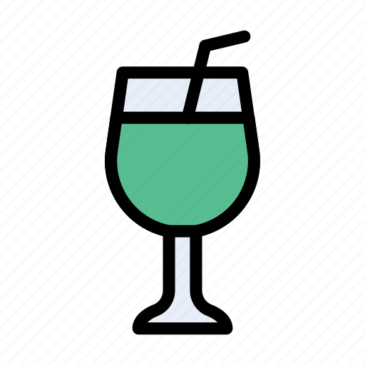 Beverage, drink, glass, juice, straw icon - Download on Iconfinder