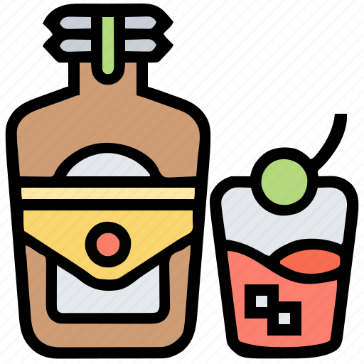 Whiskey, liquor, bottle, bar, beverage, glass, beer icon - Download on Iconfinder