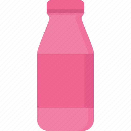 Bottle, milk, packaging, beverage, drink, food, strawberry icon - Download on Iconfinder