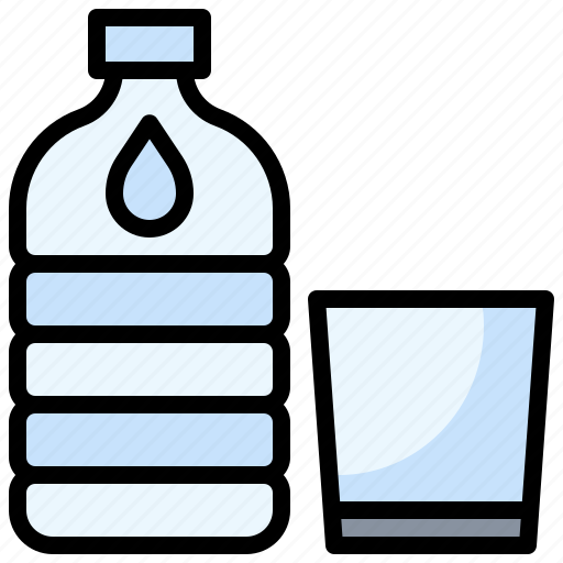 Beverage, bottle, drink, food, mineral, restaurant, water icon - Download on Iconfinder