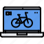 bicycle, bike, cyclist, laptop, online, streaming, tournament 