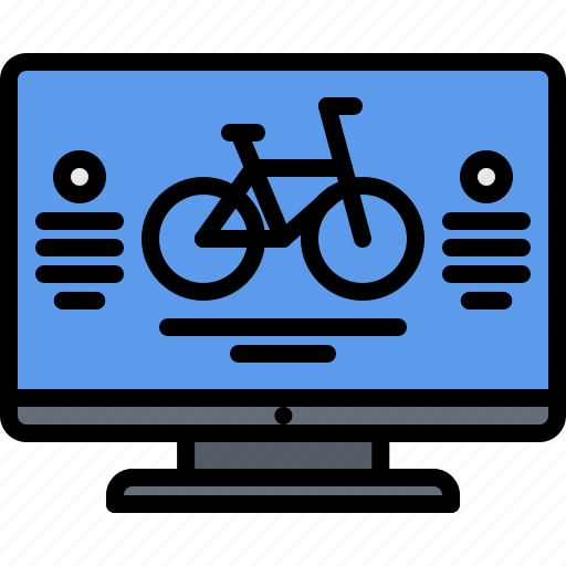 Bicycle, bike, cyclist, online, streaming, tournament, tv icon - Download on Iconfinder