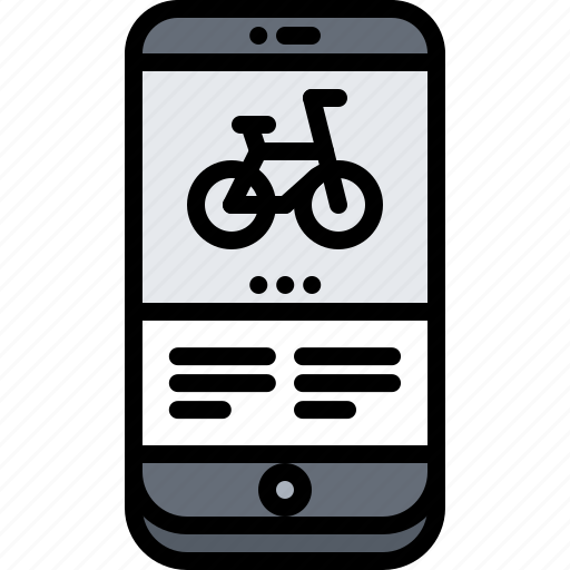 Bicycle, bike, cyclist, purchase, shop, smartphone, tournament icon - Download on Iconfinder