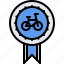 award, badge, bicycle, bike, cyclist, tournament, win 