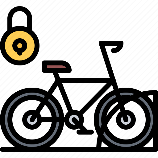 Bicycle, bike, cyclist, lock, parking, space, tournament icon - Download on Iconfinder