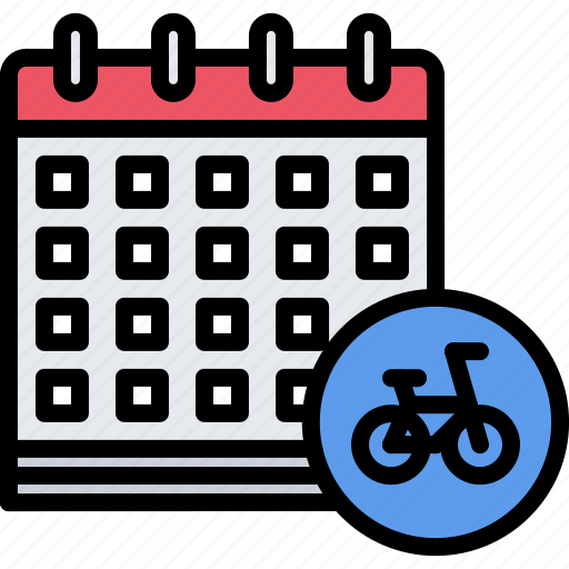Bicycle, bike, calendar, cyclist, date, tournament icon - Download on Iconfinder