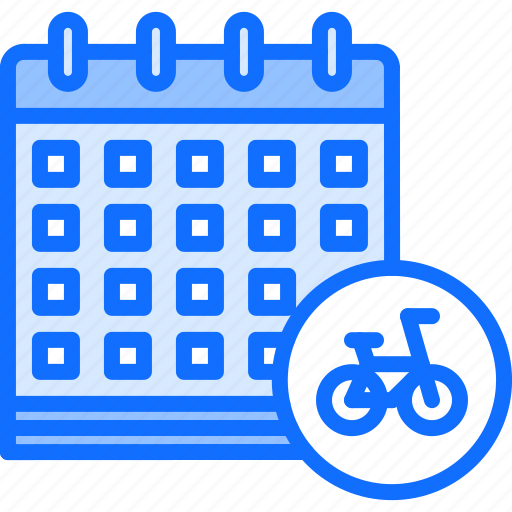Bicycle, bike, calendar, cyclist, date, tournament icon - Download on Iconfinder