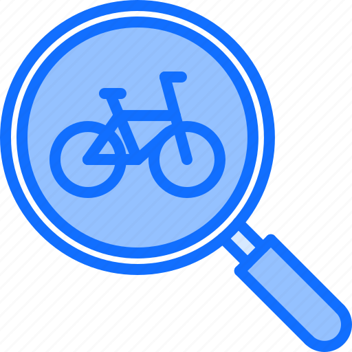 Bicycle, bike, cyclist, magnifier, search, tournament icon - Download on Iconfinder