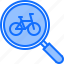 bicycle, bike, cyclist, magnifier, search, tournament 