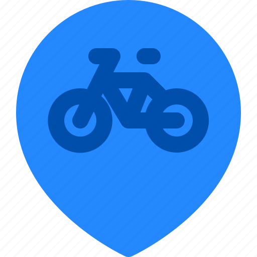 Bicycle, bike, location, map, road icon - Download on Iconfinder