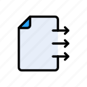 document, file, forward, sharing, sheet 