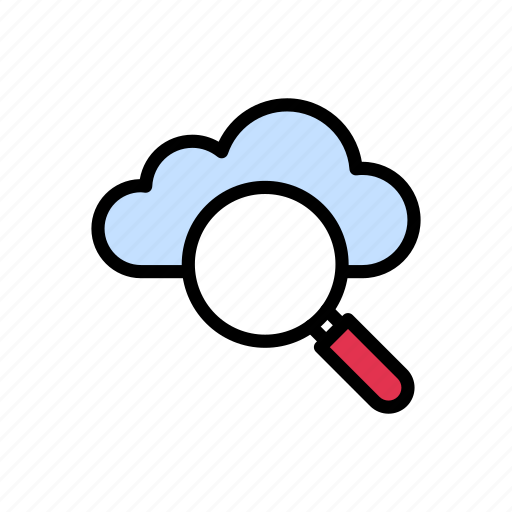 Cloud, database, magnifier, search, server icon - Download on Iconfinder