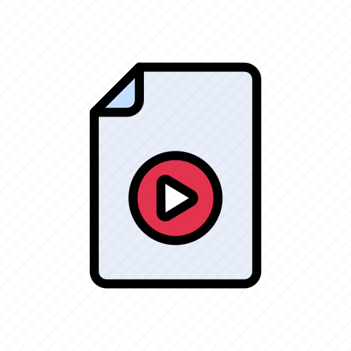 Document, file, media, play, video icon - Download on Iconfinder