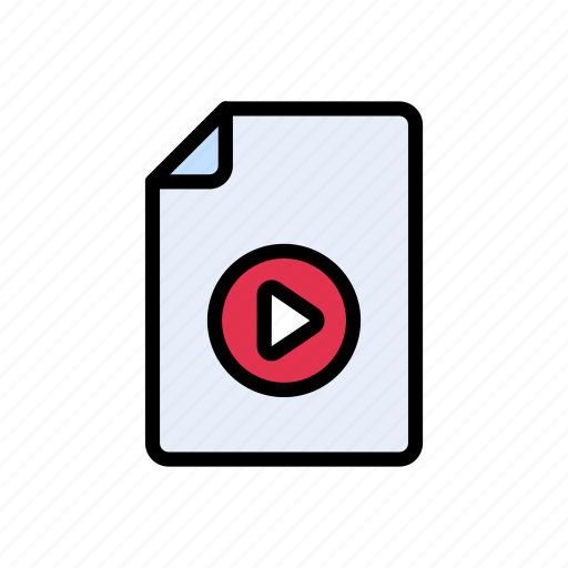 Document, file, media, play, video icon - Download on Iconfinder