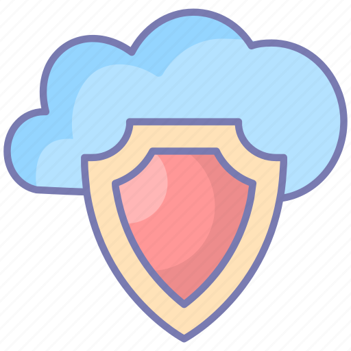 Cloud, data, shield, protection, storage, lock, security icon - Download on Iconfinder