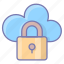 secure, cloud, data, protection, lock, connection, security 