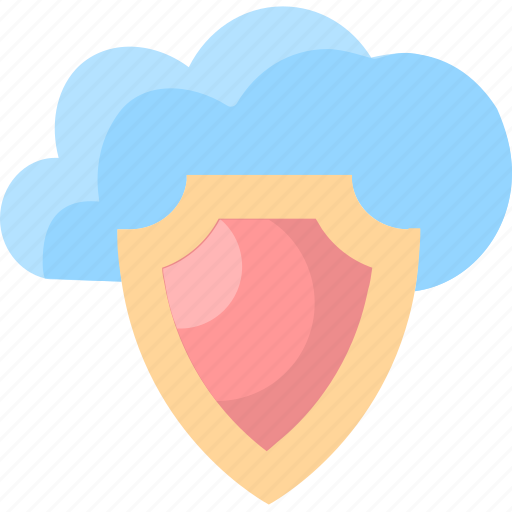 Protection, cloud, shield, data, lock, security, storage icon - Download on Iconfinder