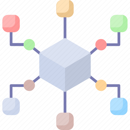 Distribute, chain, communication, connection, share, network, block icon - Download on Iconfinder