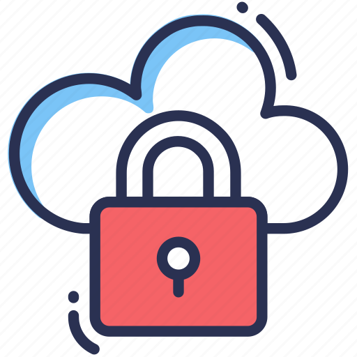 Cloud, security, data, connection, protection, secure, lock icon - Download on Iconfinder