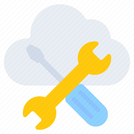 Cloud repair, cloud setting, cloud wrench, cloud development, cloud management icon - Download on Iconfinder